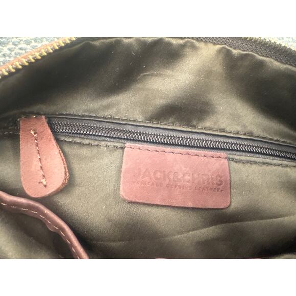 Jack & Chris Travel Bag Leather Plaid For MakeupToiletries Intimates Fall Colors - Picture 5 of 7